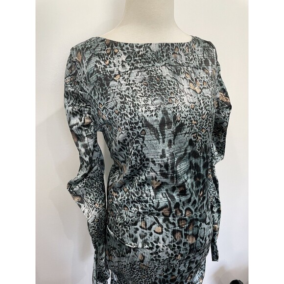 Guess By Marciano Leopard Dress Bodycon Wedding Guest‎ Night Out Cocktail Small - Picture 2 of 7